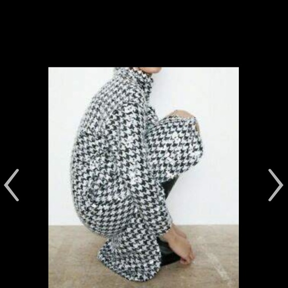 NWT Zara Sequin Houndstooth Coat/Dress. - Picture 2 of 10